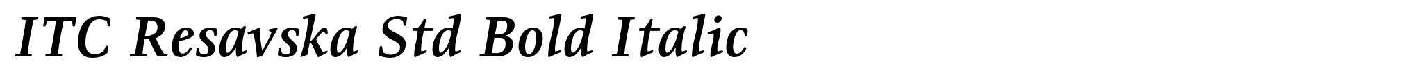 ITC Resavska Std Bold Italic image